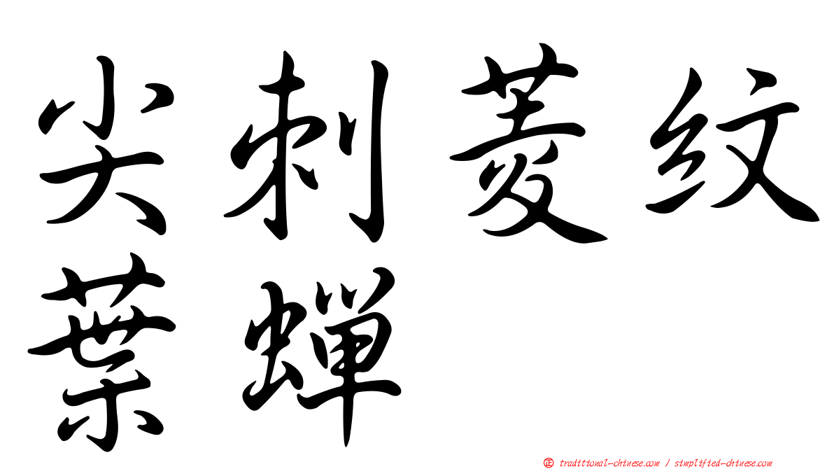 尖刺菱紋葉蟬