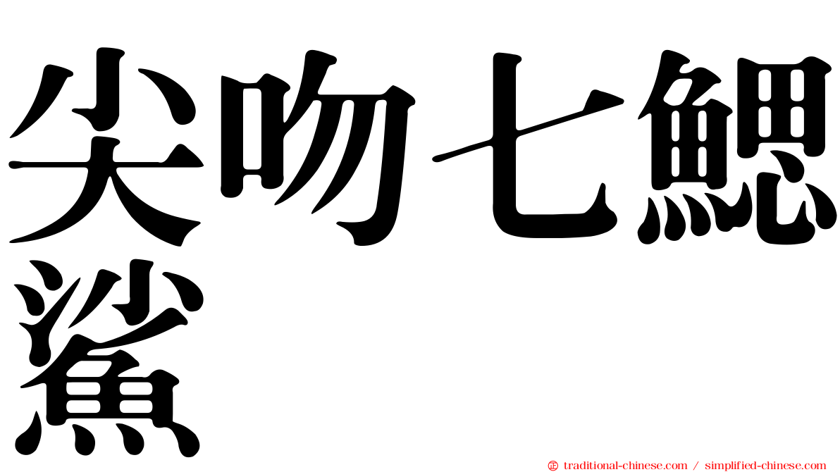 尖吻七鰓鯊