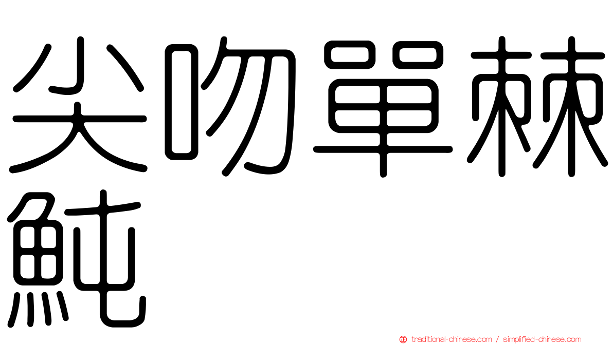 尖吻單棘魨
