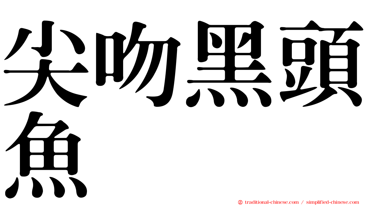 尖吻黑頭魚