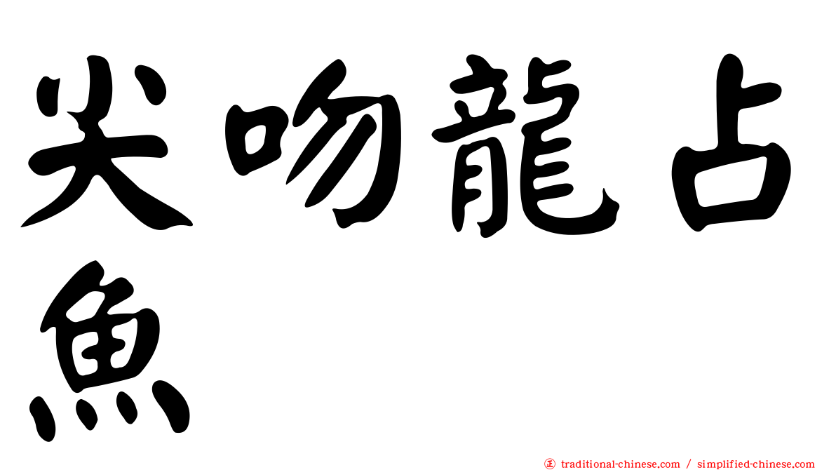 尖吻龍占魚