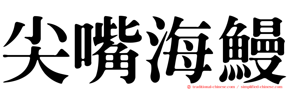 尖嘴海鰻