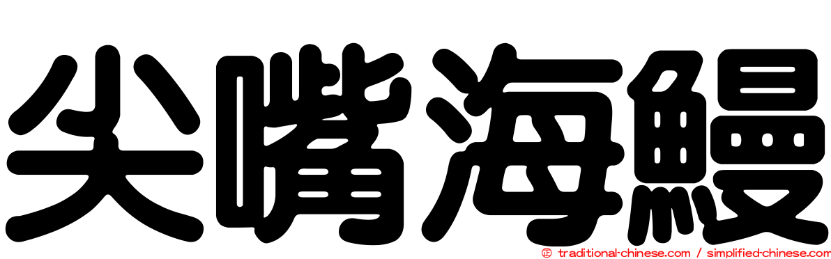尖嘴海鰻