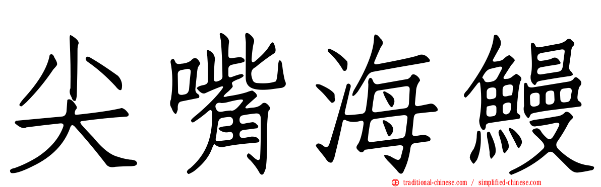 尖嘴海鰻