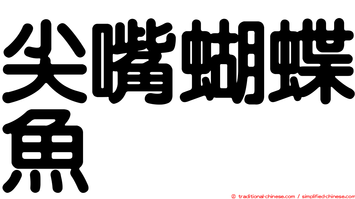 尖嘴蝴蝶魚