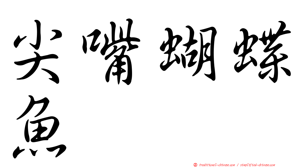 尖嘴蝴蝶魚