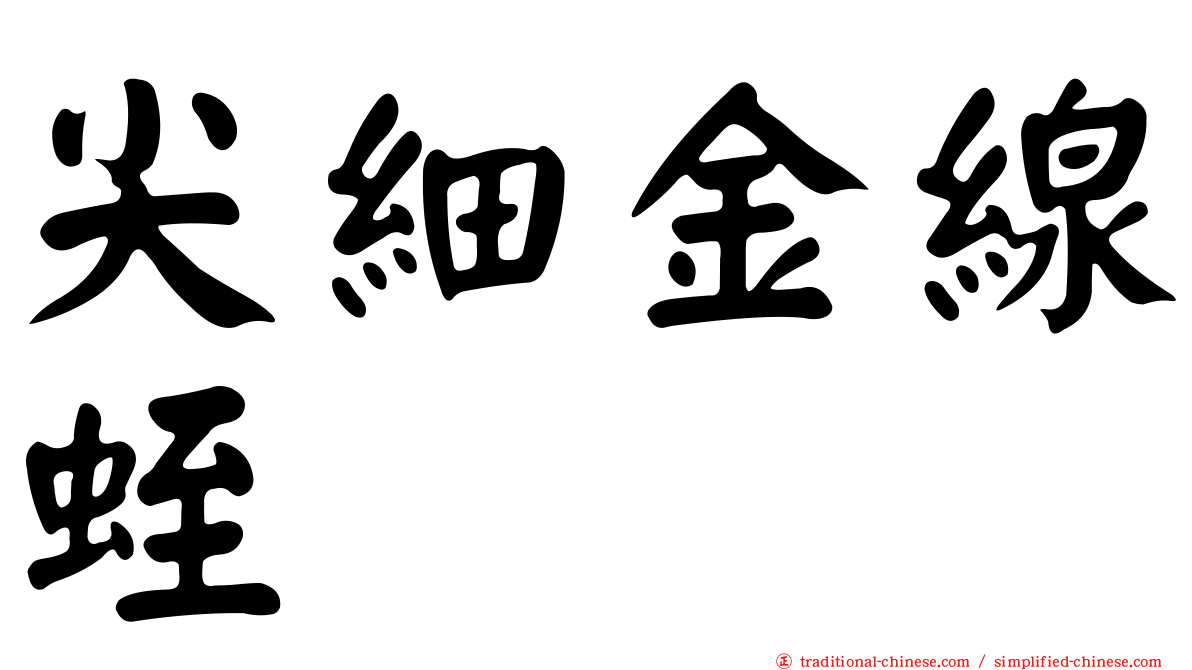 尖細金線蛭