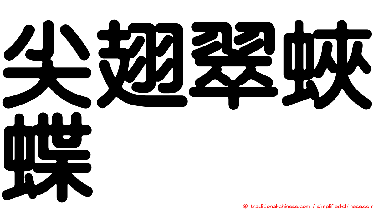 尖翅翠蛺蝶