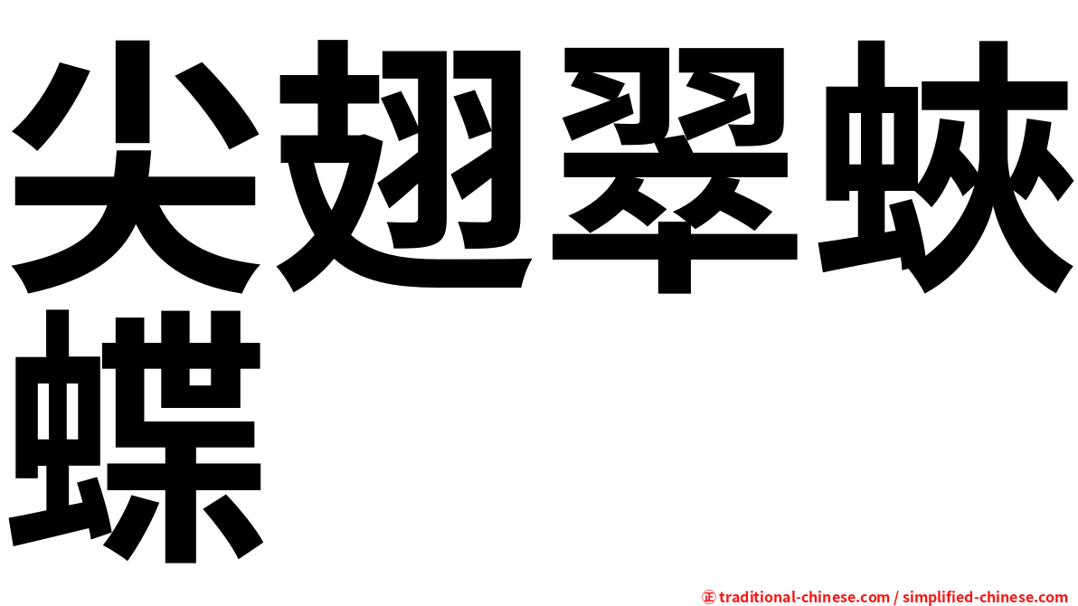 尖翅翠蛺蝶