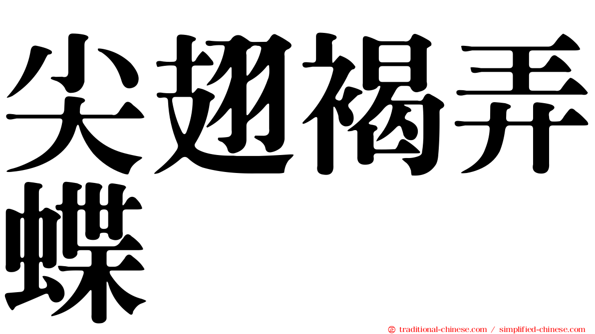 尖翅褐弄蝶