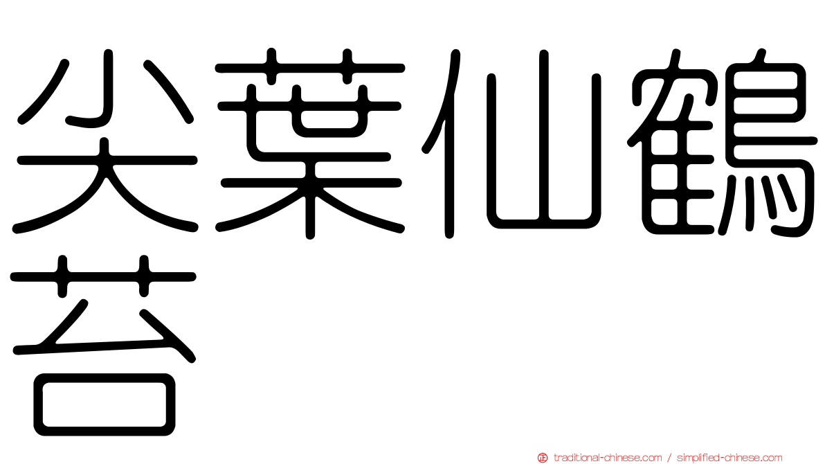 尖葉仙鶴苔