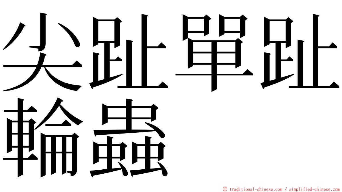 尖趾單趾輪蟲 ming font