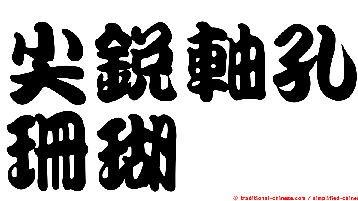 尖銳軸孔珊瑚
