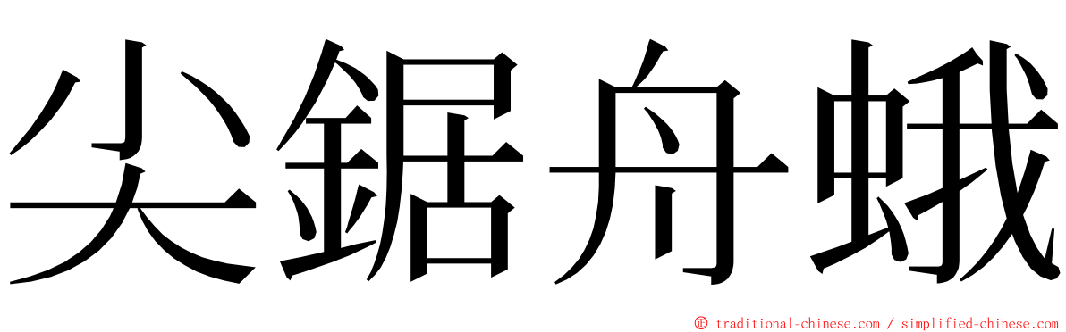尖鋸舟蛾 ming font