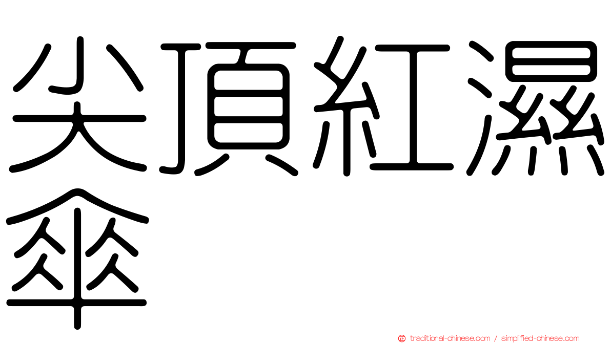 尖頂紅濕傘