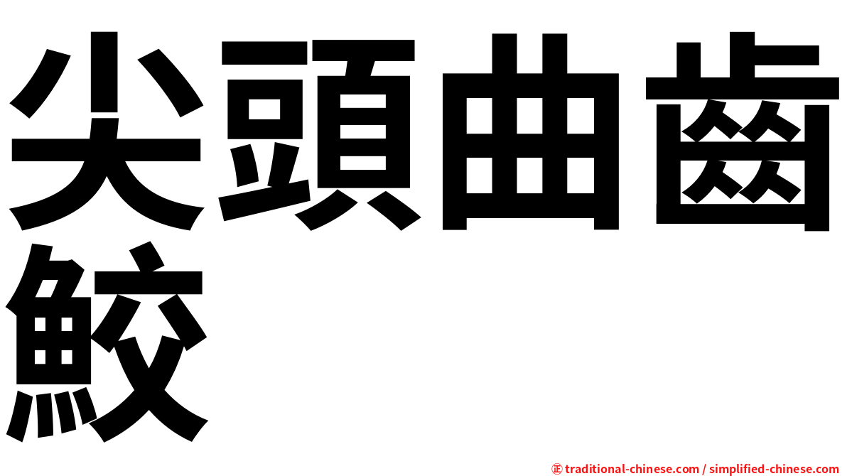 尖頭曲齒鮫