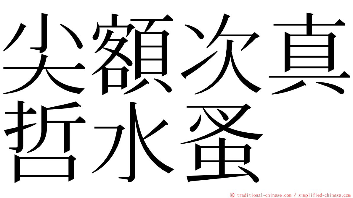尖額次真哲水蚤 ming font