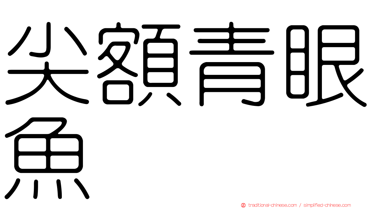 尖額青眼魚
