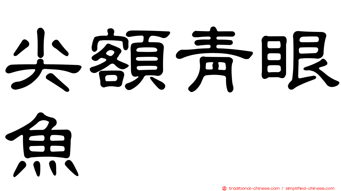 尖額青眼魚