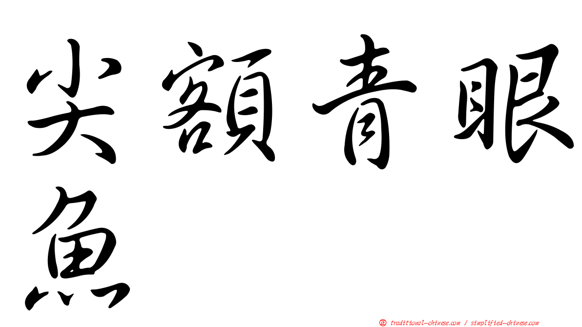 尖額青眼魚