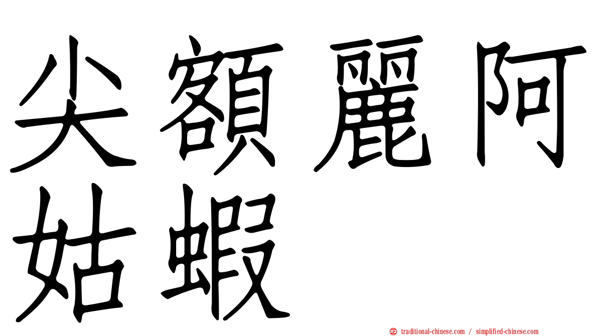 尖額麗阿姑蝦