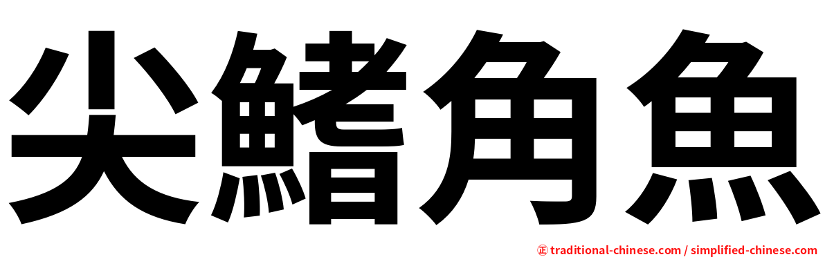 尖鰭角魚