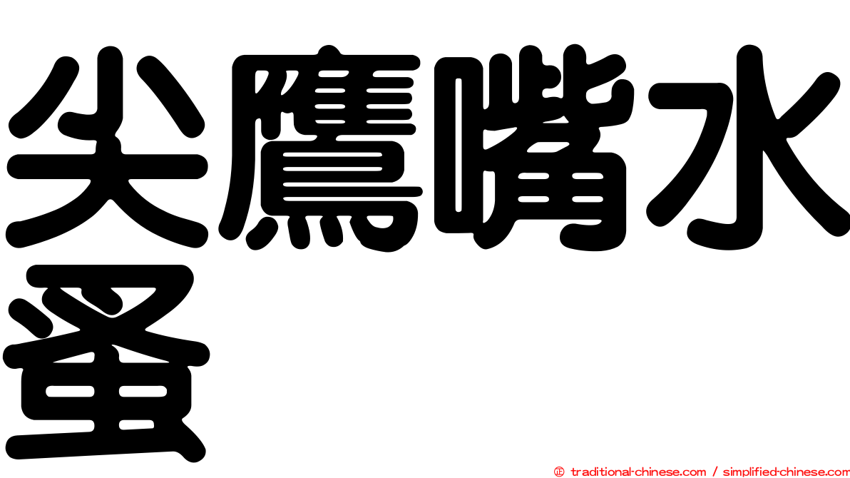 尖鷹嘴水蚤
