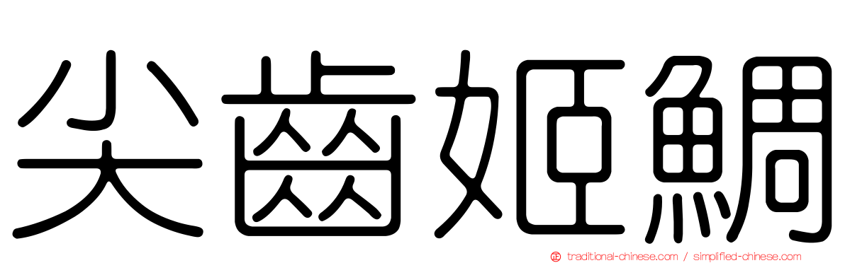 尖齒姬鯛
