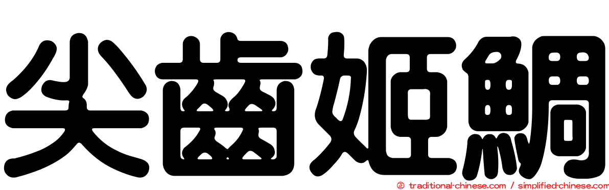 尖齒姬鯛