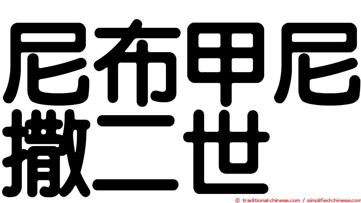 尼布甲尼撒二世