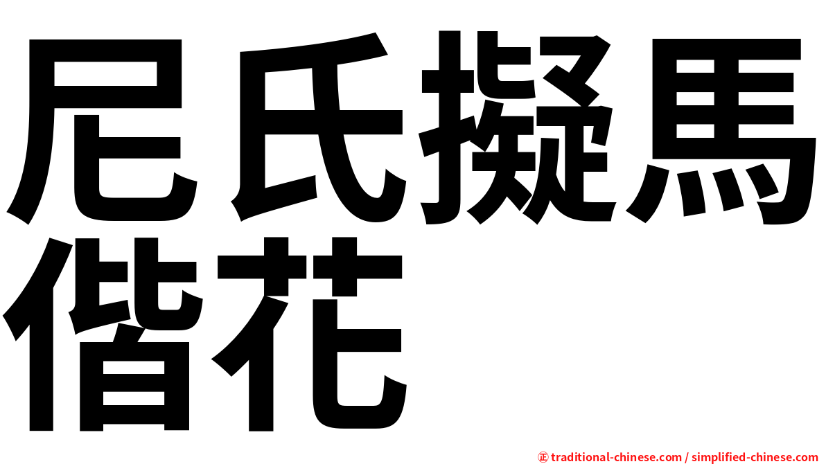 尼氏擬馬偕花