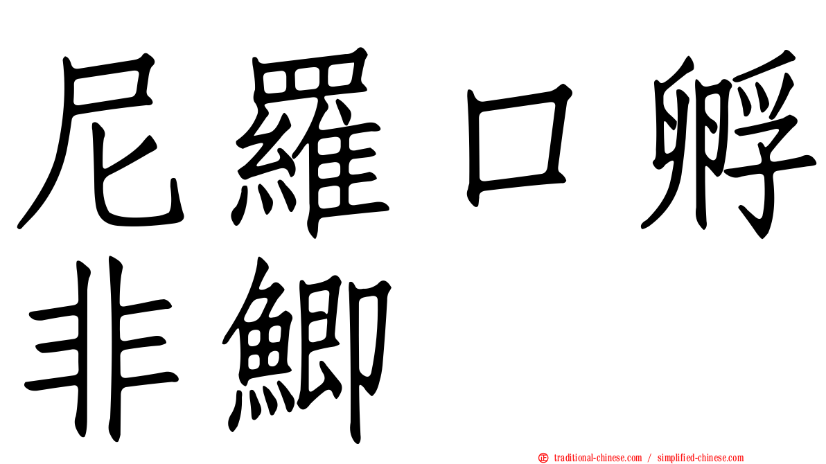 尼羅口孵非鯽