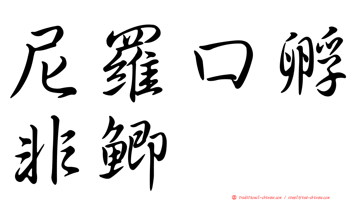 尼羅口孵非鯽