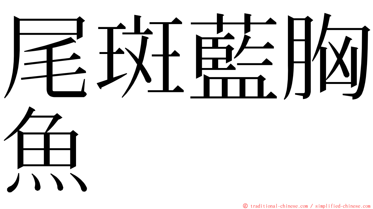 尾斑藍胸魚 ming font
