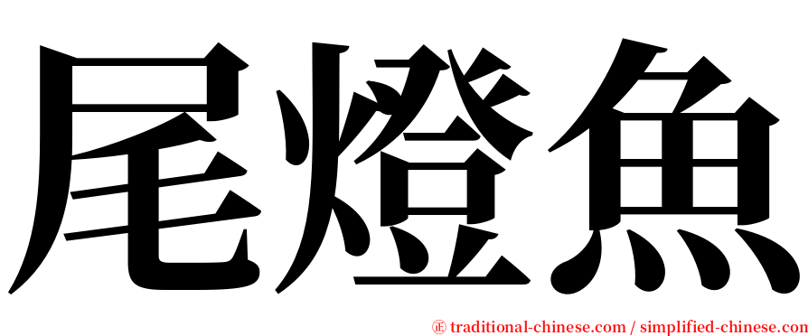 尾燈魚 serif font
