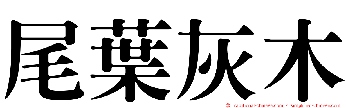 尾葉灰木