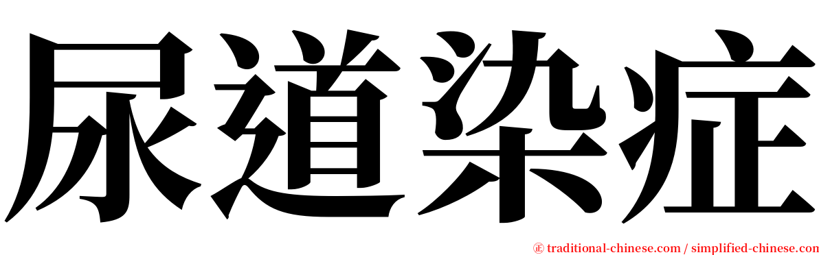 尿道染症 serif font
