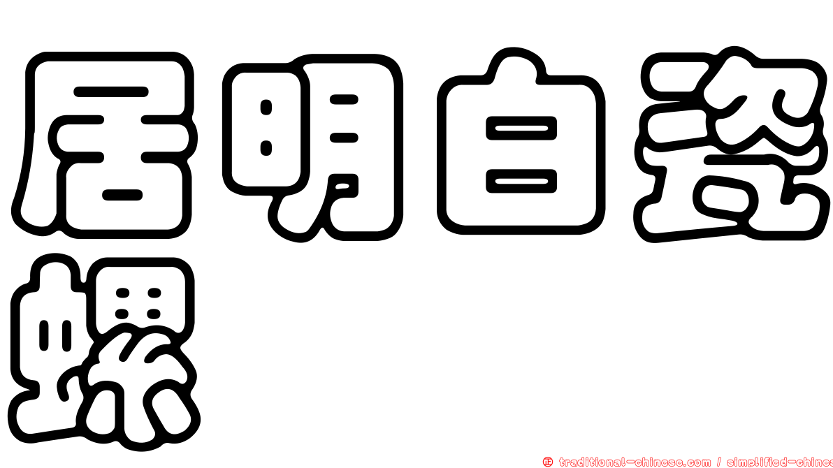 居明白瓷螺