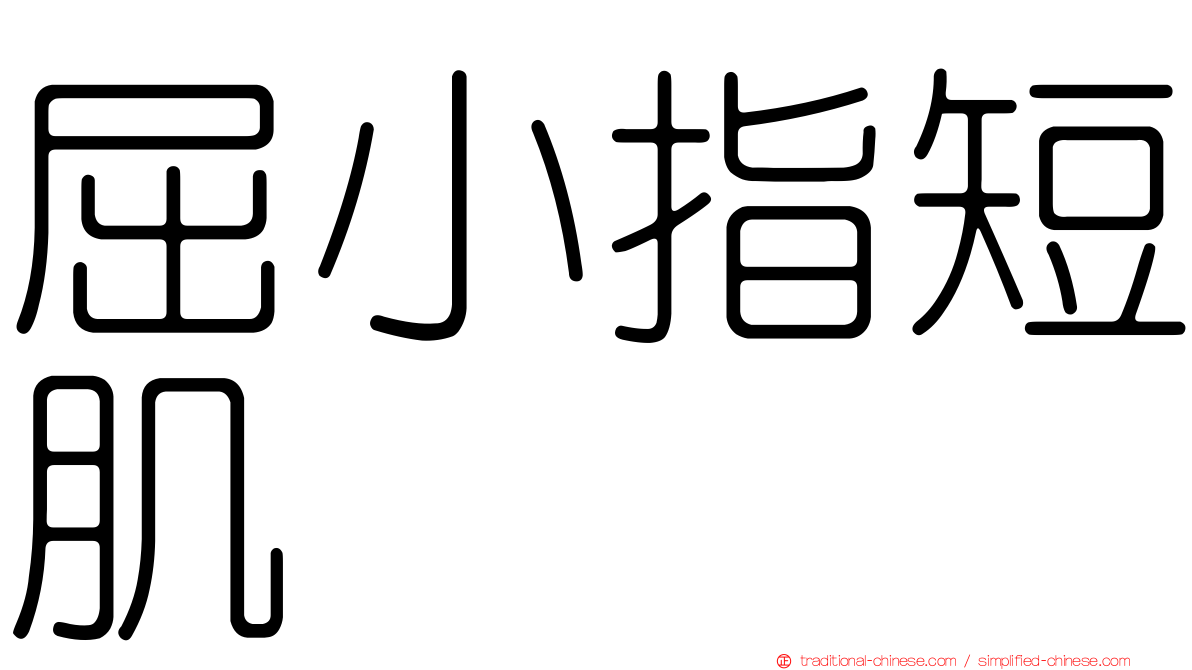 屈小指短肌