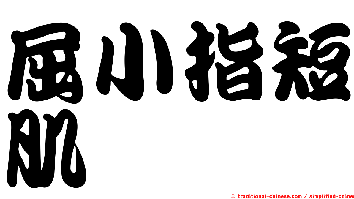 屈小指短肌