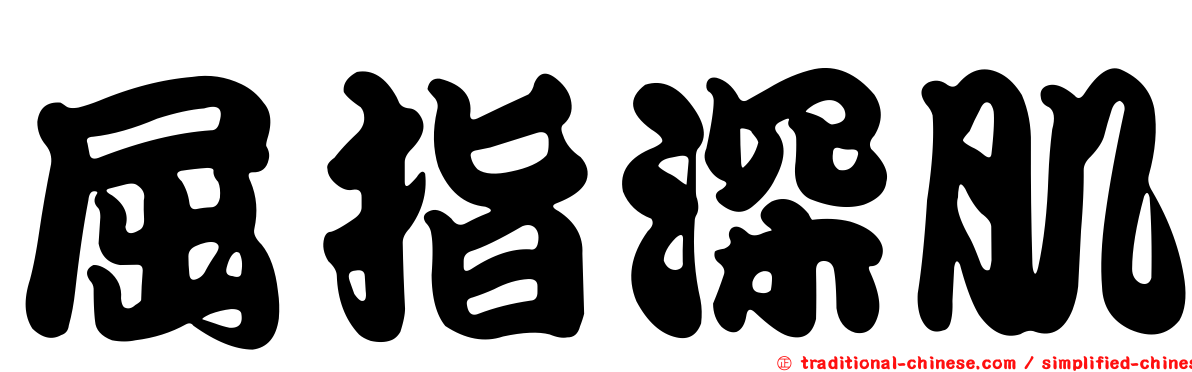 屈指深肌