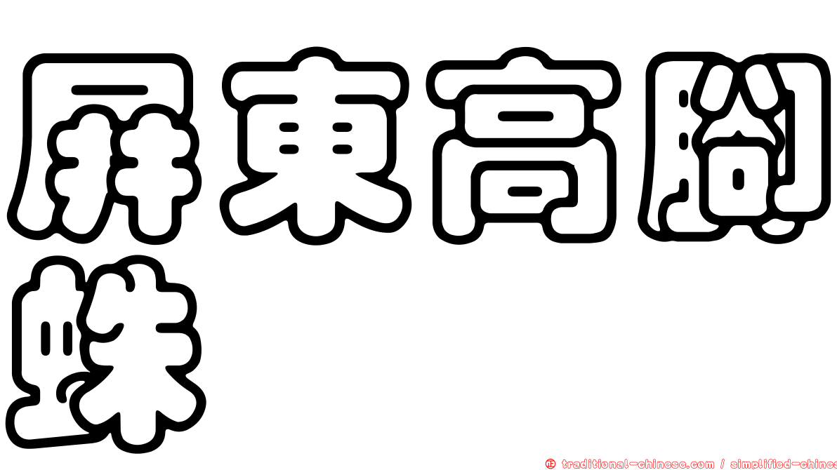 屏東高腳蛛