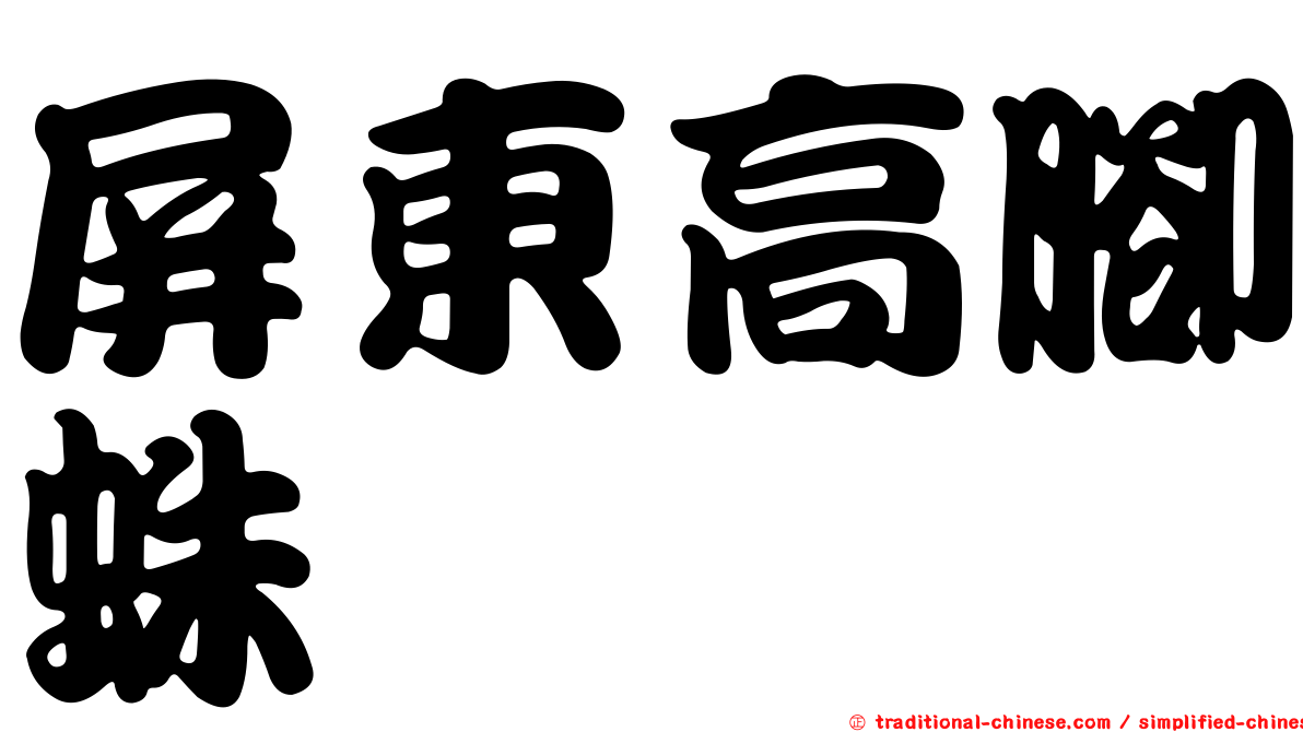 屏東高腳蛛
