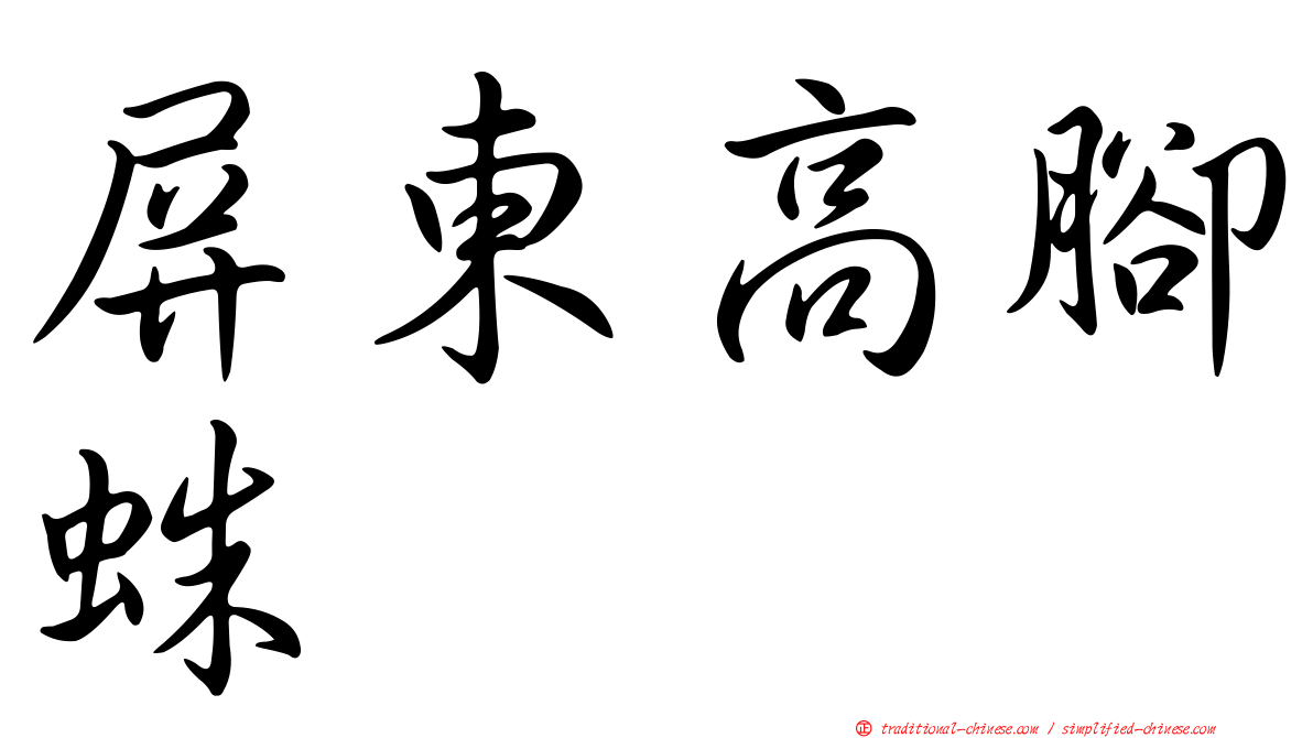 屏東高腳蛛