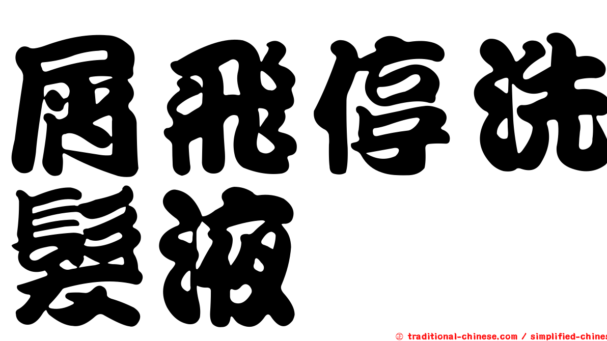 屑飛停洗髮液