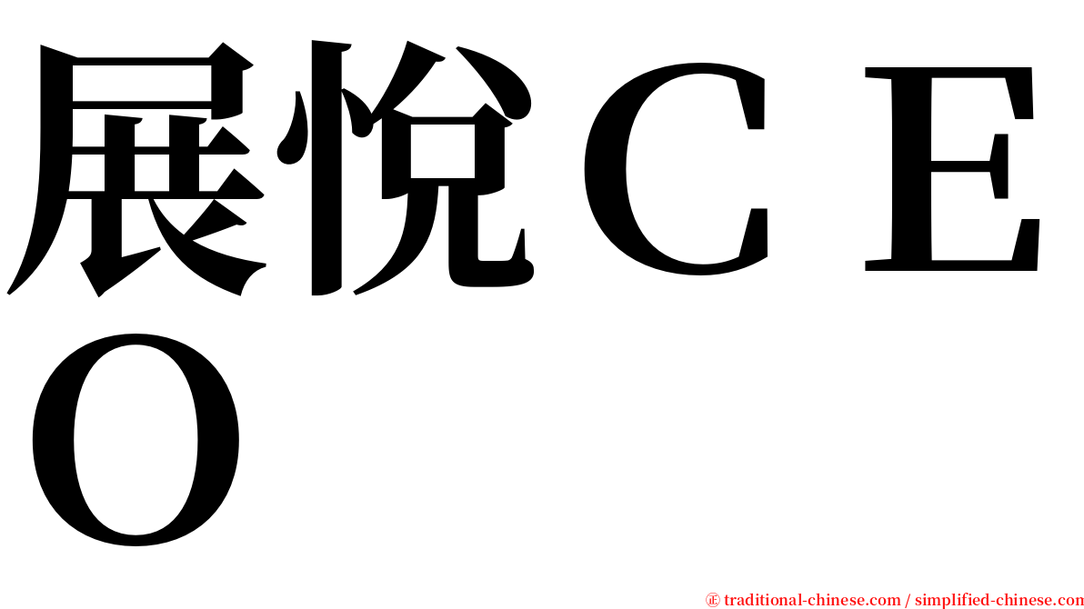 展悅ＣＥＯ serif font