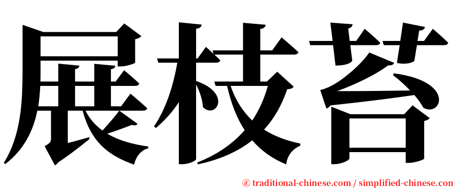 展枝苔 serif font
