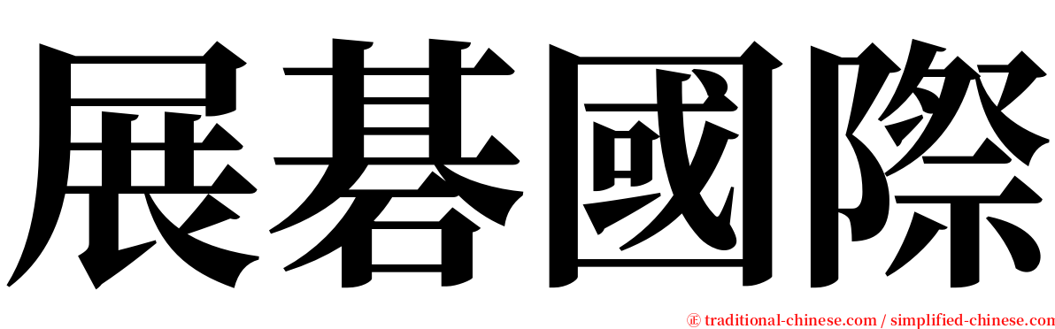 展碁國際 serif font