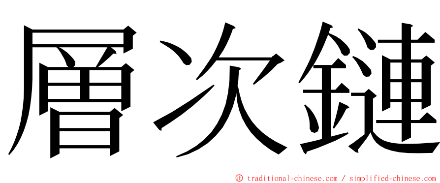 層次鏈 ming font