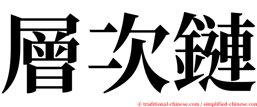 層次鏈 serif font